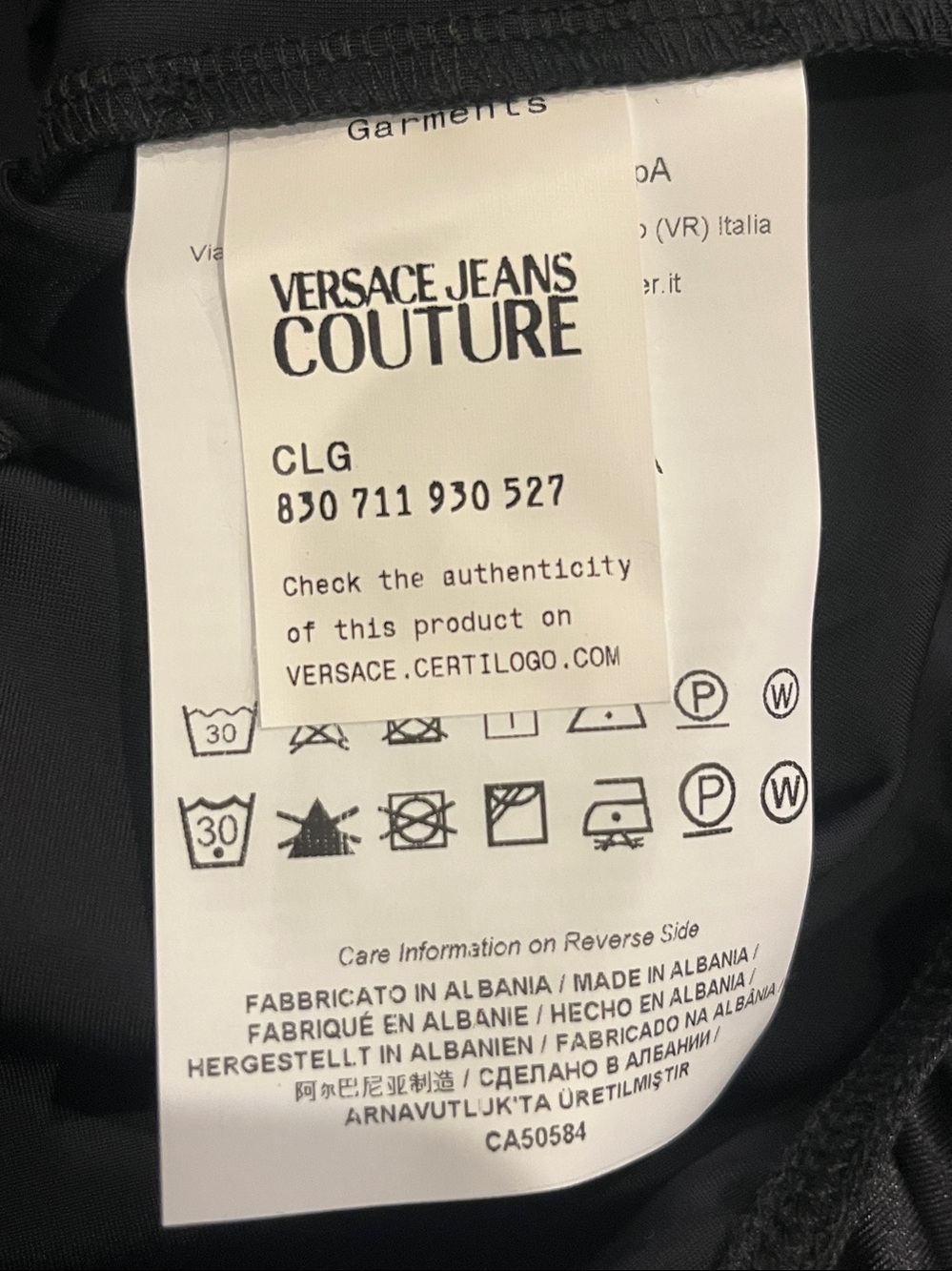 Versace Jeans Couture Shiny Noir Bodysuit - Picture 10 of 16